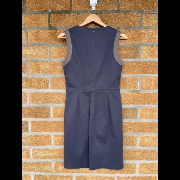 Peserico Gray Sheath Dress Size 44 IT US 8Sleeveless Italy - Picture 9 of 10